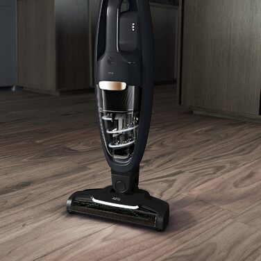 AEG QX6-1-45AN Cordless Vacuum Cleaner / Bagless Vacuum Cleaner / Quiet / Cordless Handheld Vacuum / 45 min Runtime / Lightweight / Hard Floors / 2in1 / Pet Hair / Dog / Cat / Carpet / Car / Grey