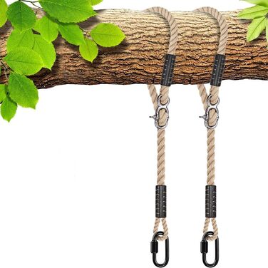 SELEWARE Tree Swing Rope, Hammock Tree Straps, Hanging Set, Adjustable Rope, Quick and Easy to Hang, Hammock Chair Swing for Indoor and Outdoor Use, Tree Branch, Camping