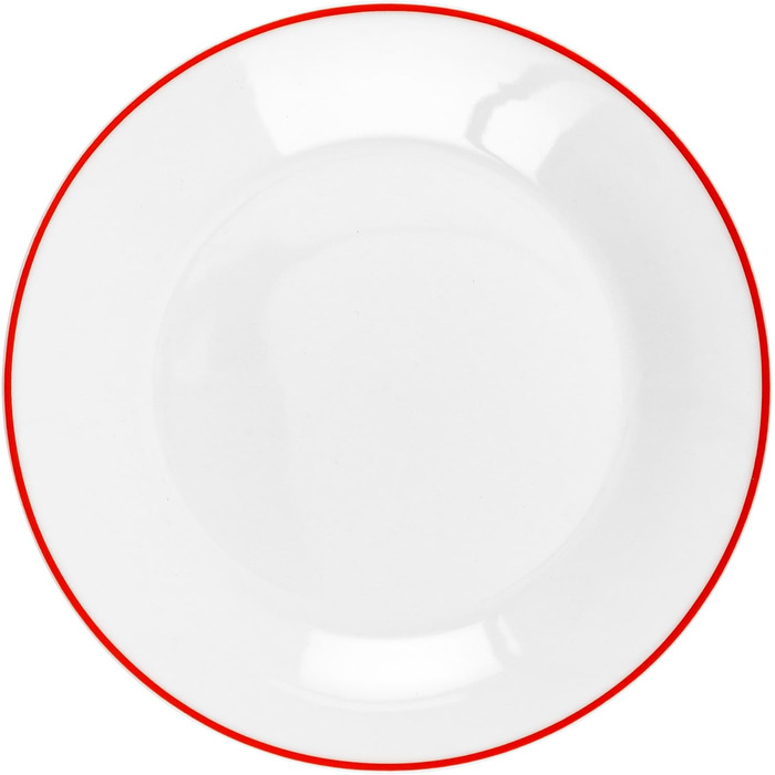Набір посуду Baroni Home 18 предметів для 6 осіб: тарілки, супові тарілки, плоскі тарілки, тарілки для десерту/фруктів (Red Line, порцеляна)