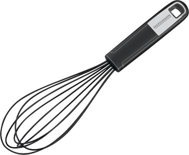 Міксер Fackelmann SENSE 26 см для посуду з антипригарним покриттям, з нержавіючої сталі, з м'яким зручним руків'ям (срібно-чорний)