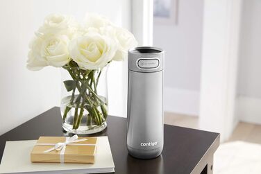 Термокружка Contigo Luxe Autoseal з нержавіючої сталі, 360 мл, виготовлена з BPA-free матеріалів, з невеликим отвором, не протікає, для кави з собою, можна мити в посудомийній машині