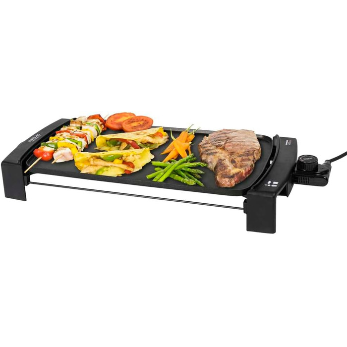 Cecotec Electric Grill Plate with Removable Parts - 1800W, Non-Stick Aluminum Teflon Coating, Dishwasher Safe, Adjustable Thermostat, Large Cooking Surface