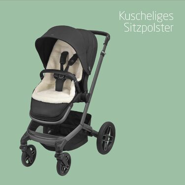 Maxi-Cosi універсальний 2-в-1 м'який зимовий конверт для дитячих колясок, сидіння, чорний