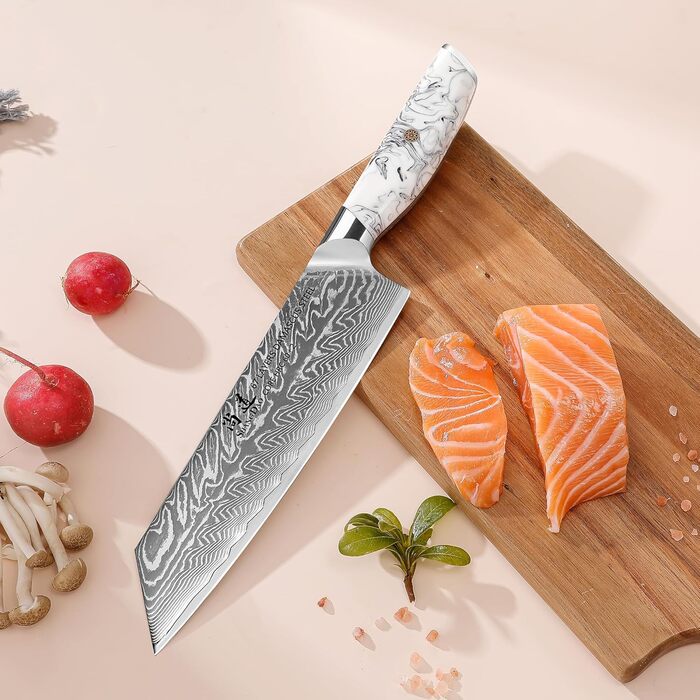 Японський ніж SHANGDAO Kiritsuke 20 см з 67 шарів легованої сталі, ніж для суші, ніж для кухні