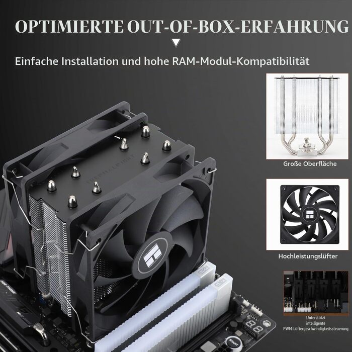 Кулер для процесора Thermalright Assassin X 120R SE PLUS, 120мм PWM вентилятор, підтримка Intel LGA1700/1851/1200/115x та AMD AM4/AM5
