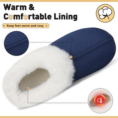 Тапочки халатні Mishansha зимові, халатні, з піною пам'яті, жорстка підошва, розмір 36-47, білі (блакитні, 44/45 EU)