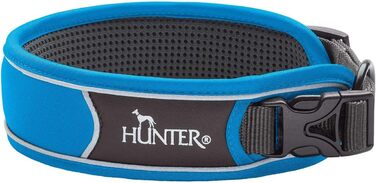 Нашийник для собак HUNTER DIVO, нейлон, розмір S, світло-блакитний/сіро-бірюзовий