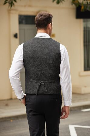 Жилет чоловічий COOFANDY Casual Business Slim Fit, чорний, 3XL