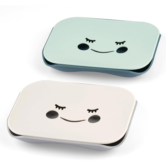 Набір з 2 мисок для мила з піддоном: милотримач для душу, мильниця для ванної кімнати та кухні