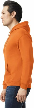 Унісекс флісове худі Gildan G18500 з капюшоном, колір Safety Orange, розмір M