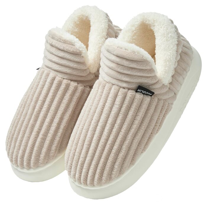 Тапочки домашні Donpapa для жінок та чоловіків, зимові, теплі, з плюшем та кордурою, закриті, з пам'яттю, антиковзаючі, для дому та вулиці, 38/39 EU, хакі