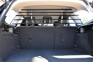 Перегородка для автомобіля Dobar® 62200 Walky Barrier - захист для собак, багажник, нержавіюча сталь, 28-36 x 82-141 см, чорний