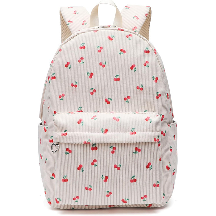 Шкільний рюкзак для дівчаток: легкий, для підлітків, з відділенням для ноутбука (вишня)