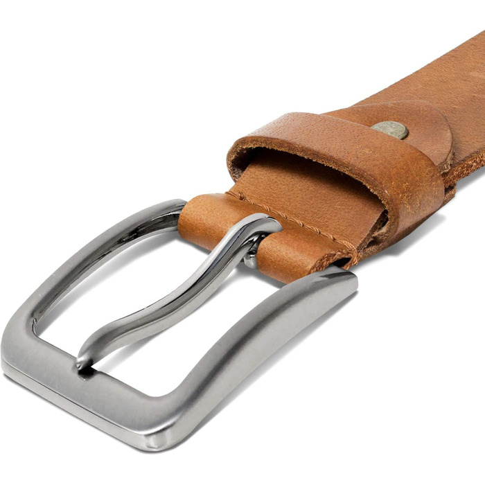 Жіночий шкіряний ремінь ROYALZ Vintage, 38 мм, буйволова шкіра, коричневий, під джинси/костюм, довжина 120 см (розмір 105 см)