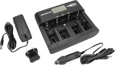 Зарядний пристрій ANSMANN Powerline 5 Pro для акумуляторів NiMH/NiCd з LCD-дисплеєм та мікропроцесорною технологією, багаторазовий захист