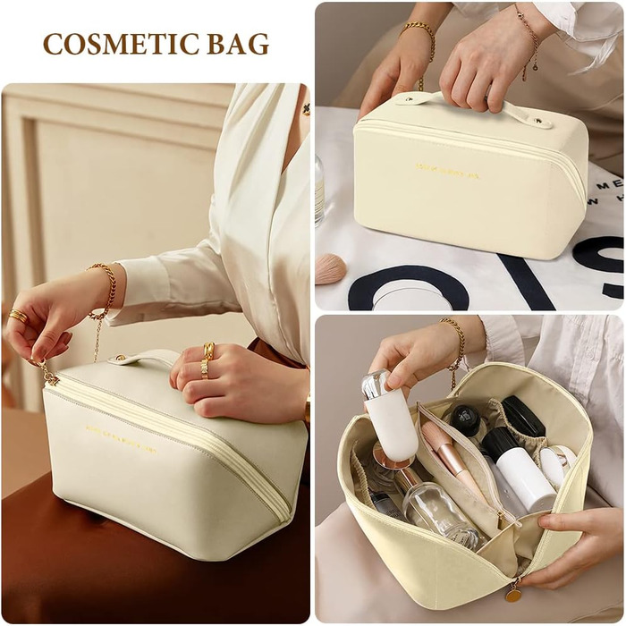 Косметичка для подорожей, PU шкіра, велика місткість, водонепроникна, органайзер для туалетних аксесуарів