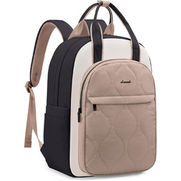 LOVEVOOK Рюкзак для жінок, рюкзак для ноутбука, шкільний рюкзак для підлітків, легкий рюкзак з підкладкою, жіноча робоча/навчальна сумка, рюкзак для подорожей, універсальний, елегантний, колір бежевий/хакі, 15.6 дюймів