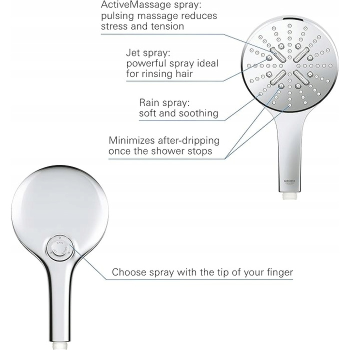Душова лійка GROHE Rainshower SmartActive 130 26574000 Хром