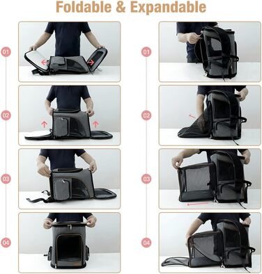 Рюкзак-переноска для кота та собаки Lekesky, сірий, великий (33 x 29 x 38 см)