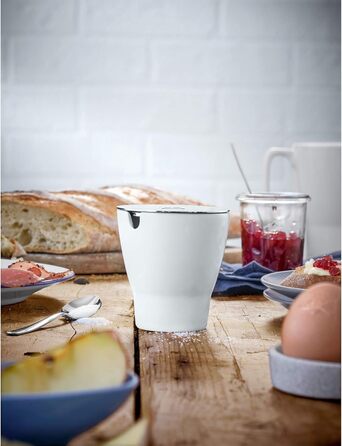 Цукорниця WMF Barista з ложкою, 130 г, порцеляна, нержавіюча сталь Cromargan, для сипучого та кускового цукру
