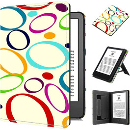 Чохол TOKILO для Kindle 6' eReader (11-те покоління 2024/2022), преміум шкіряний чохол з авто-ввімкненням/вимиканням, підставка, кишеня для карток, сумісний лише з Kindle, чорний (A-Bunter Kreis)