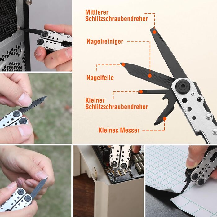 Мультитул ValueMax 13-в-1: мультиінструмент з плоскогубцями та ножем для кемпінгу та ремонту