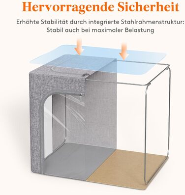 Коробка для зберігання одягу з кришкою від Lifewit, 100л, сіра (3 шт.)