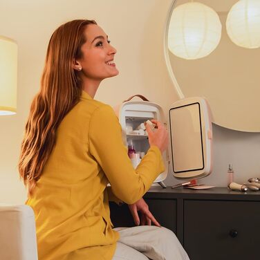 Міні-холодильник Cecotec Bamba CoolingBeauty 6000 з дзеркалом, 6л, білий (рожевий)