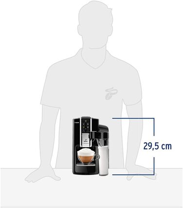 Tchibo Saeco Cafissimo Latte Capsule Machine (for coffee, espresso, Caffè Crema, Latte Macchiato, Cappuccino or tea), black