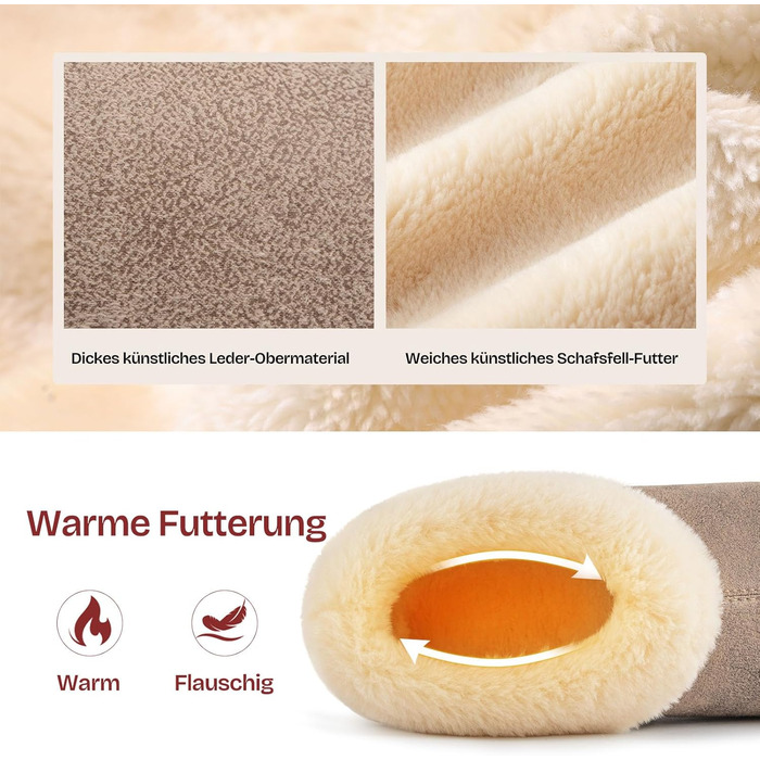 Тапочки домовиті жіночі EverFoams зимові, антиковзні, теплі, з м'якого плюшу та піною з пам'яттю, 38/39 EU, тауп