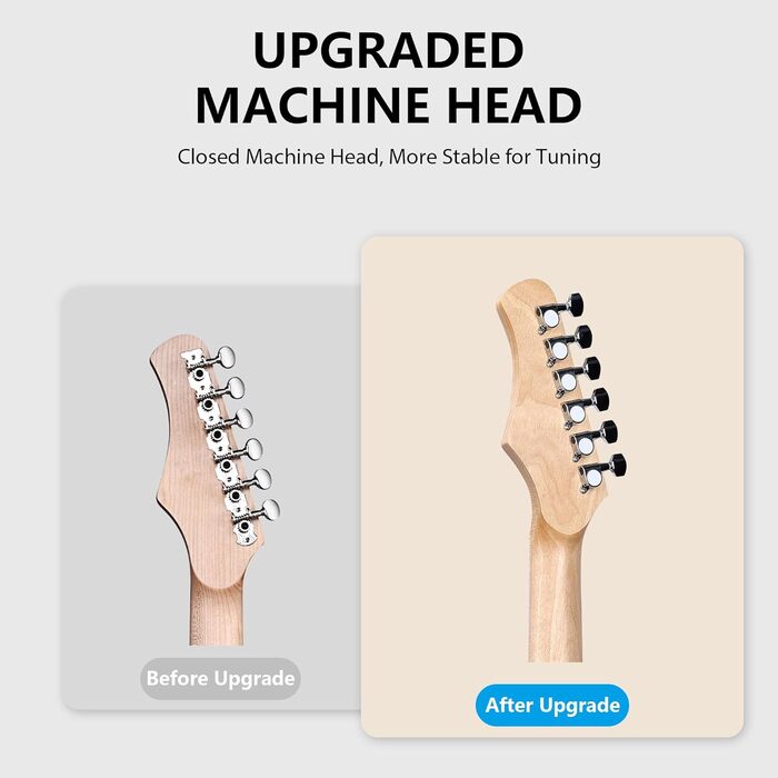 Електрогітара WINZZ EGM100 30 дюймів для дітей, набір для початківців, праворукі, колірний градієнт рожевий
