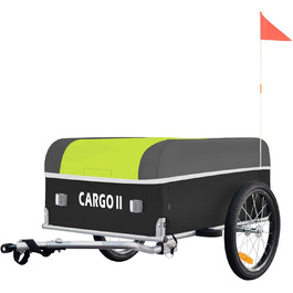 Фартований велосипедний причіп Tiggo Cargo II, 130 літрів, складний, зелений