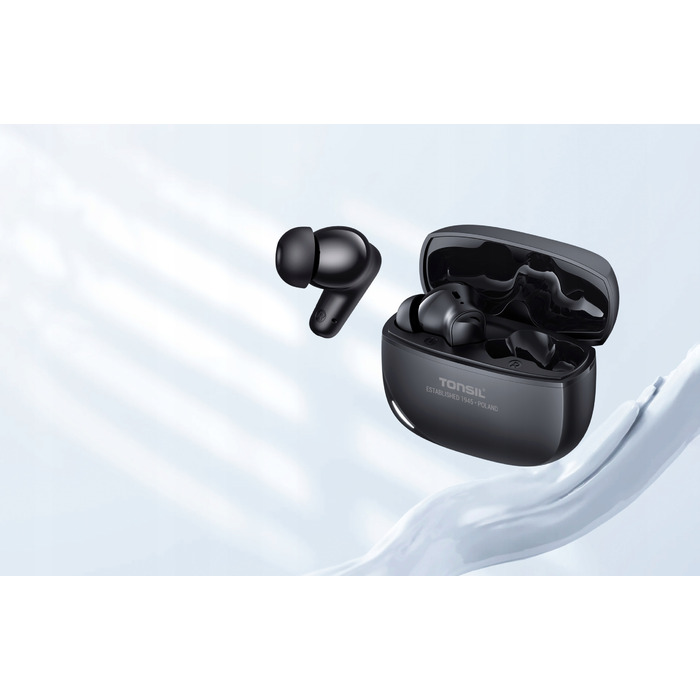 Бездротові вакуумні навушники TONSIL TW50BT Bluetooth, чорні