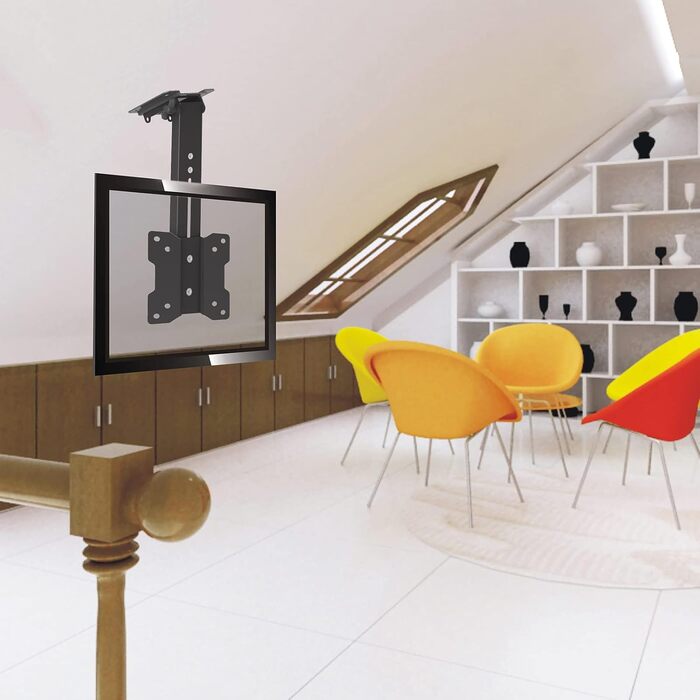 Кронштейн для телевізора Drall на стелю, чорний, для LCD/LED 11-27