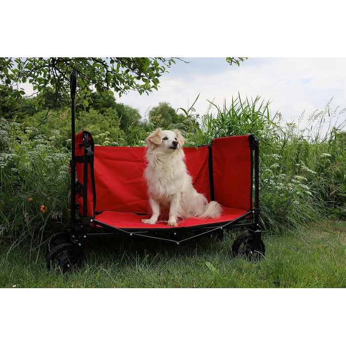 FROSAL Візок для собак Bruno, зелений, складний | Транспортний візок для тварин з легким доступом