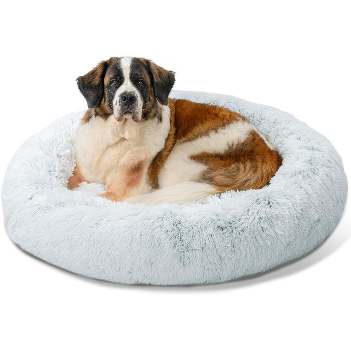 Круглий лежак для собак та котів Best Friends by Sheri Calming Donut - заспокійливий, 91x91 см, Frostgrau