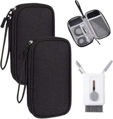 Органайзер для кабелів Ruonfash (2 шт.) + Набір для чищення клавіатури: для телефонів, навушників, ноутбуків, USB-кабелів, Power Bank