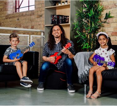 Укулеле 3rd Avenue Sopran 21' (54 см) – Початковий набір: чохол, підставка, ремінь, струни, медіатор та наклейки на гриф – Натуральний колір – Безкоштовні онлайн уроки для початківців