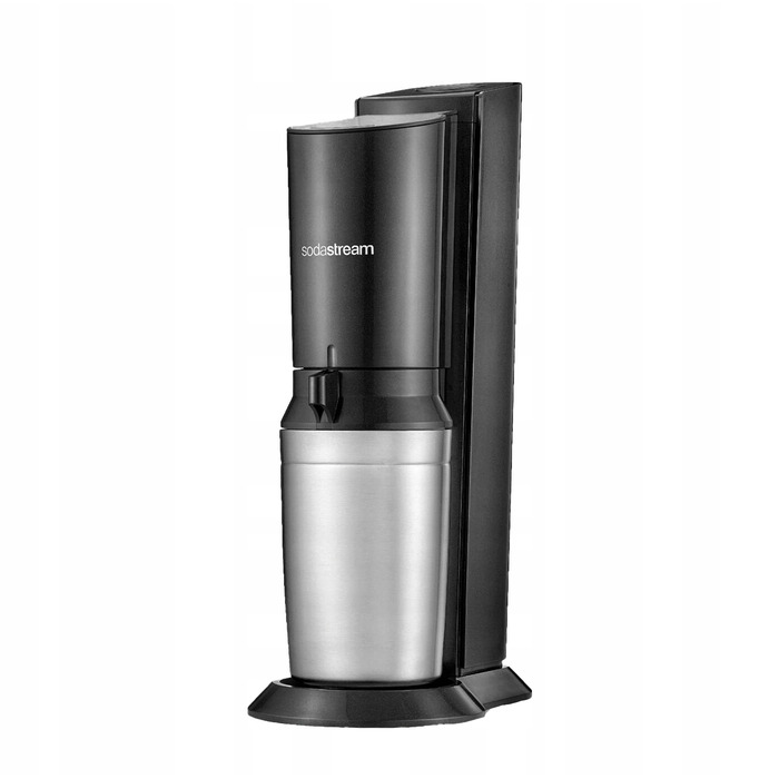 Сифон для води SodaStream Crystal 2.0, скляний графин + балон CO2, чорний