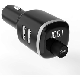 Універсальний Bluetooth-адаптер Scosche для авто з FM-трансмітером, гучним зв'язком і подвійним USB, чорний