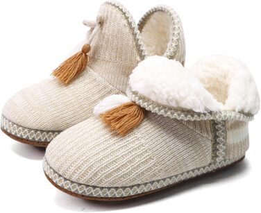 Тапочки халатні жіночі COFACE Lammfell, зимові, теплі, з плюшу, кремового кольору (39/40 EU)