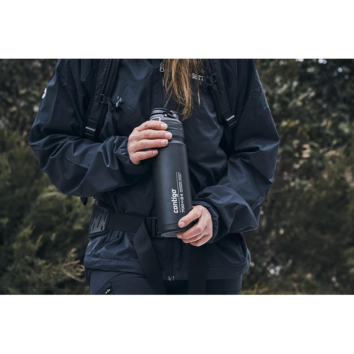 Contigo Free Flow Stainless Steel Water Bottle, 100% Leak-Proof, Large BPA-Free Insulated Thermo Water Bottle, Keeps Drinks Cold for Up to 29 Hours, Premium Outdoor Iso-Sport Bottle, 700 ml