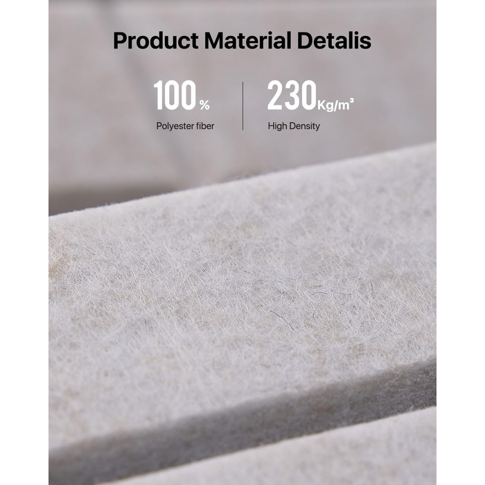 Самоклеючі акустичні панелі для шумоізоляції стін, звукопоглинаючі плити тип «цегла» високої щільності для звукозапису та декору, 30x30x0.9 см, бежевий (18 шт)