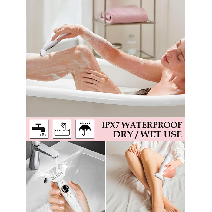 Електричний жіночий епілятор Deciniee Lady Shavers 5-в-1: для бікіні, обличчя, носа, брів, рук та ніг. Зручний для вологого та сухого використання.