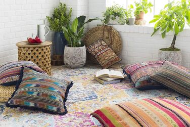 Килим Livabliss Sicily Vintage 120x170 см - вітальня, їдальня, спальня, етнічний стиль, блакитний, гірчичний, чорний, сірий