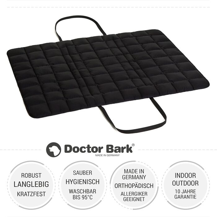 Сумка для подорожей з собакою Doctor Bark, зручна ковдра, підходить для алергіків, прання при 95°C, розміри (Large, Чорний)