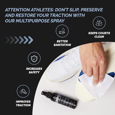 GripExx 2-in-1 Sports Shoe Grip Spray provides traction and rejuvenates soles. All-purpose grip spray to improve the grip of basketball shoes. Non-slip and performance enhancing.