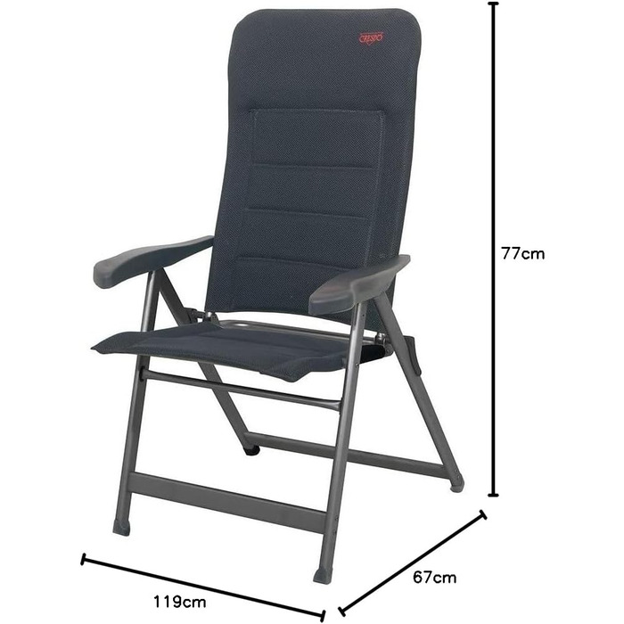 Кемпінговий стілець Crespo AP/237-AD-80, чорний, одинарний