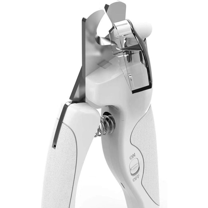 Триммер для когтів домашніх тварин з LED-підсвічуванням: для собак та котів середніх та маленьких порід. Професійний триммер для когтів з гострою клинком та безпечним білим/блакитним LED-світлом.