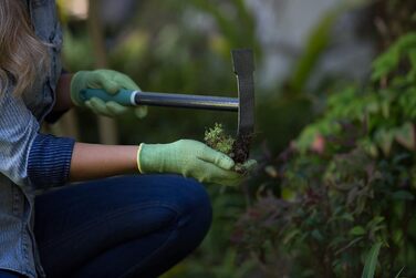 Сапка для прополки з подвійною головкою Yard Butler, сталева, 38,1 см, ручний інструмент для саду та грядок